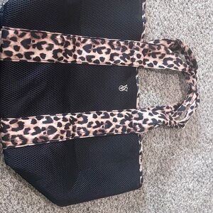 Leopard Print Black Tote Bag